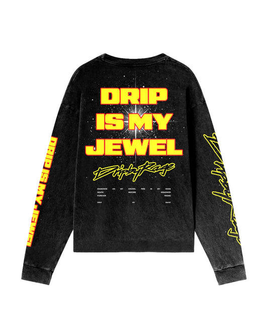 DRIP IS MY JEWEL LONG SLEEVE BLACK